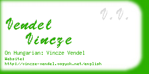 vendel vincze business card